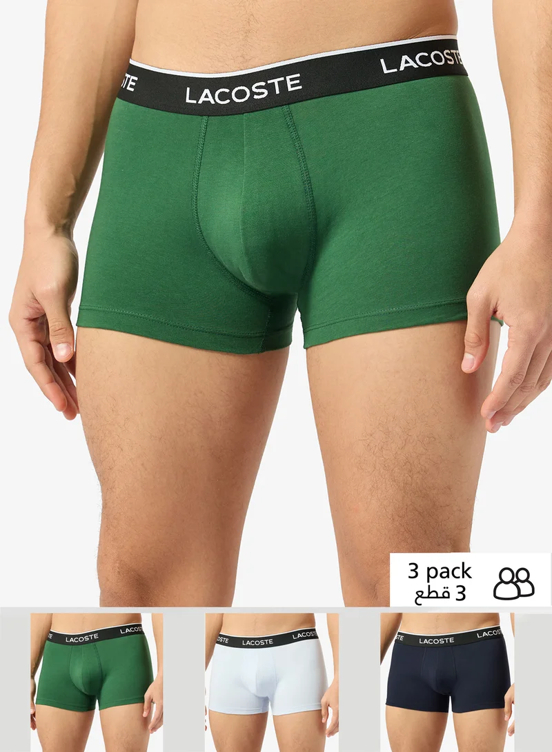 لاكوست ثلاث قطع بوكسرات أساسية مطاطية